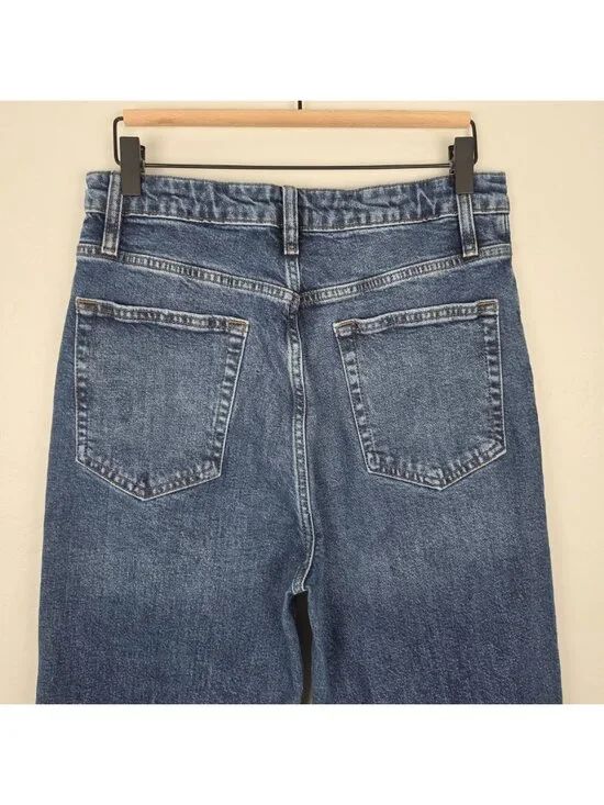 FRAME The Wide Jeans High Rise Wide Leg Ankle Rival Blue Size 31 - Picture 8 of 14
